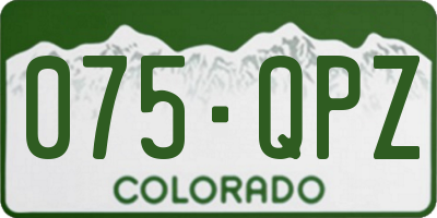 CO license plate 075QPZ