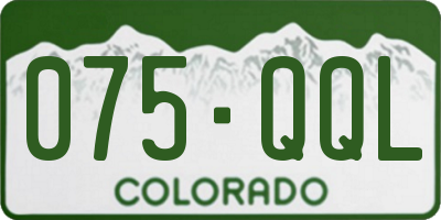 CO license plate 075QQL