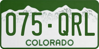 CO license plate 075QRL