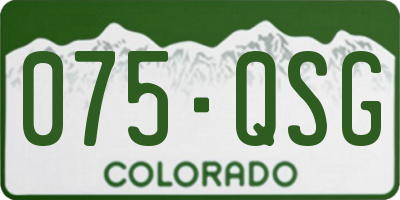 CO license plate 075QSG