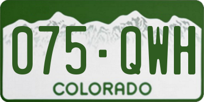 CO license plate 075QWH