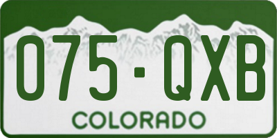 CO license plate 075QXB