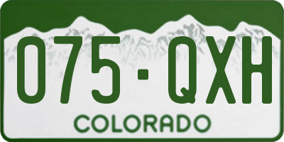 CO license plate 075QXH
