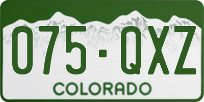 CO license plate 075QXZ
