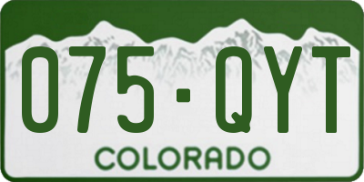 CO license plate 075QYT