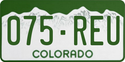 CO license plate 075REU
