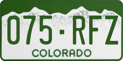 CO license plate 075RFZ