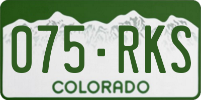 CO license plate 075RKS