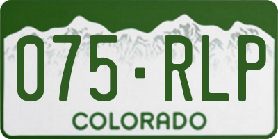CO license plate 075RLP
