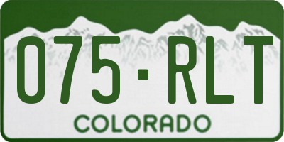 CO license plate 075RLT