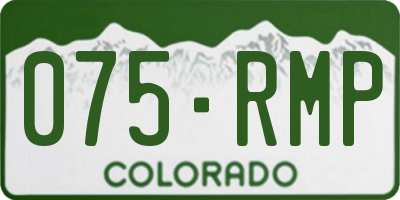 CO license plate 075RMP