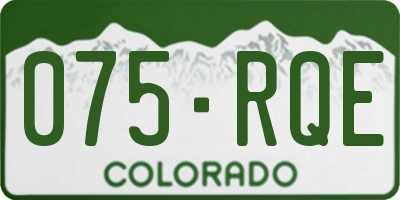 CO license plate 075RQE