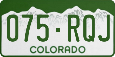 CO license plate 075RQJ