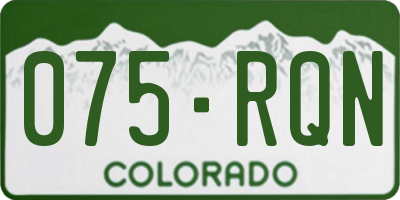 CO license plate 075RQN