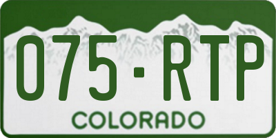 CO license plate 075RTP