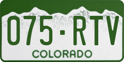 CO license plate 075RTV