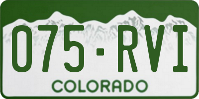 CO license plate 075RVI