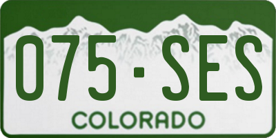 CO license plate 075SES