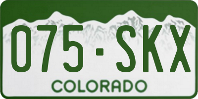 CO license plate 075SKX