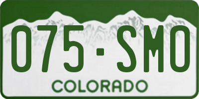 CO license plate 075SMO