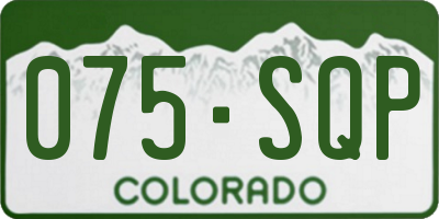 CO license plate 075SQP