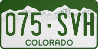 CO license plate 075SVH