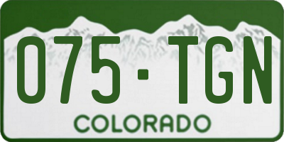 CO license plate 075TGN