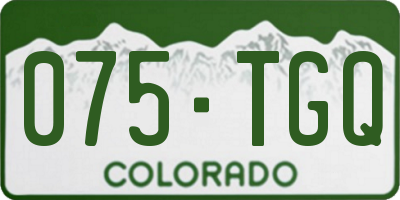 CO license plate 075TGQ