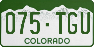 CO license plate 075TGU