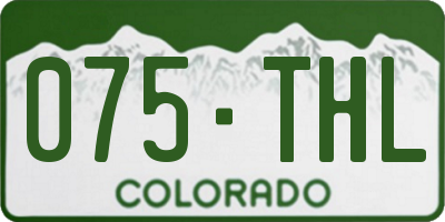 CO license plate 075THL