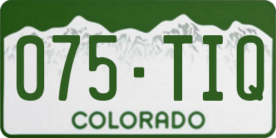 CO license plate 075TIQ
