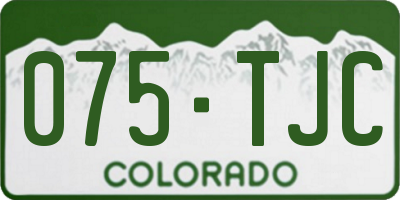 CO license plate 075TJC