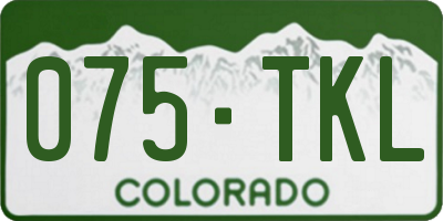 CO license plate 075TKL