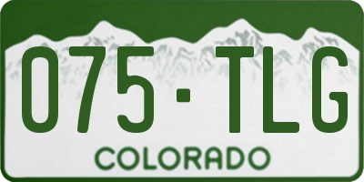 CO license plate 075TLG