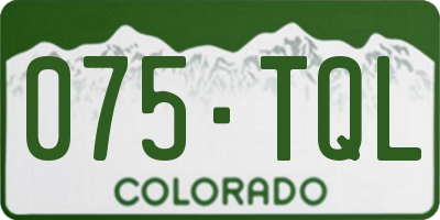 CO license plate 075TQL