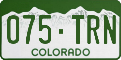 CO license plate 075TRN
