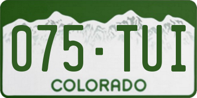 CO license plate 075TUI