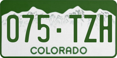 CO license plate 075TZH