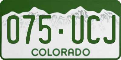 CO license plate 075UCJ