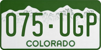 CO license plate 075UGP