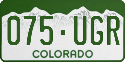 CO license plate 075UGR