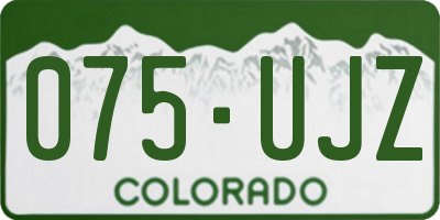 CO license plate 075UJZ