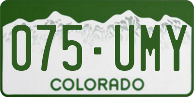 CO license plate 075UMY