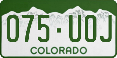 CO license plate 075UOJ