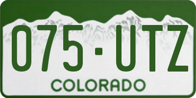 CO license plate 075UTZ