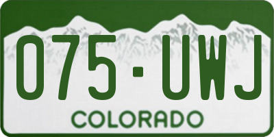 CO license plate 075UWJ