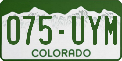 CO license plate 075UYM