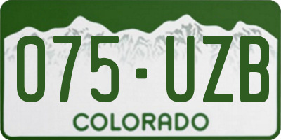 CO license plate 075UZB