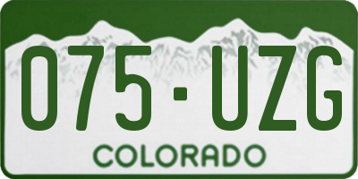 CO license plate 075UZG