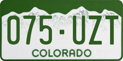 CO license plate 075UZT